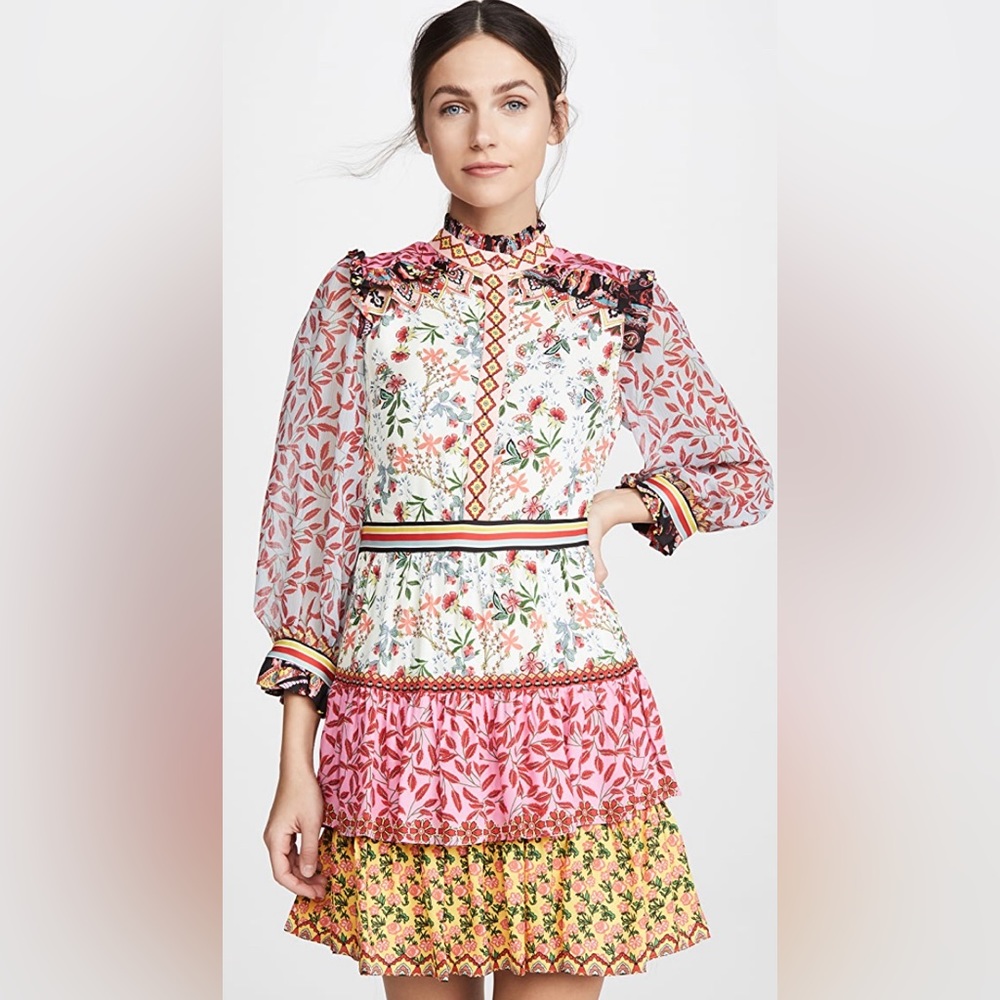 NWT Alice + Olivia Kathy Floral Mini Dress US0